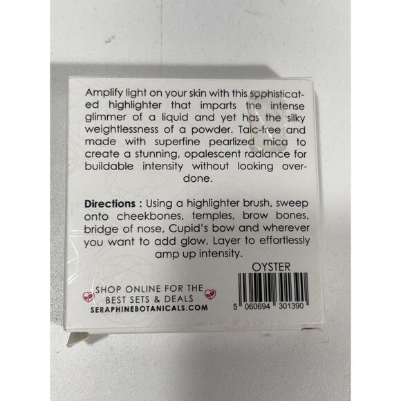 Seraphine Botanicals Diamantine Beaming Highlighter in Oyster Warm Ivory .07oz - Picture 3 of 4
